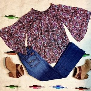 Altar'd State Bell-sleeved Blouse